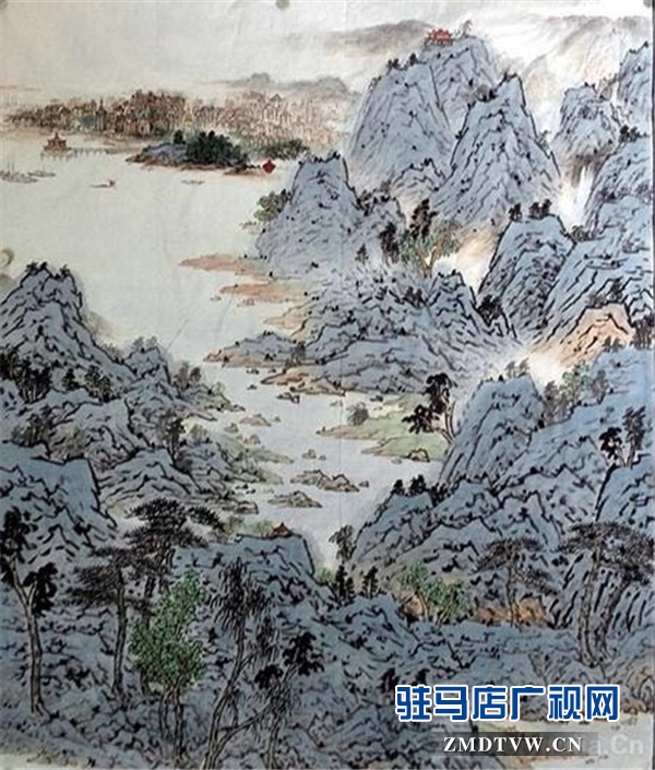 杨留义城市山水作品亮相上合组织青岛峰会