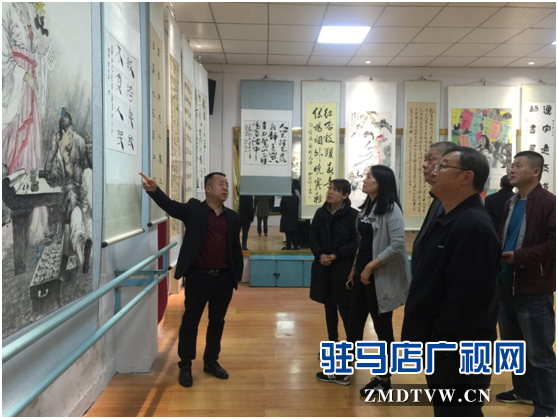 汝南县文广旅游局举办“光辉岁月70年”书画展