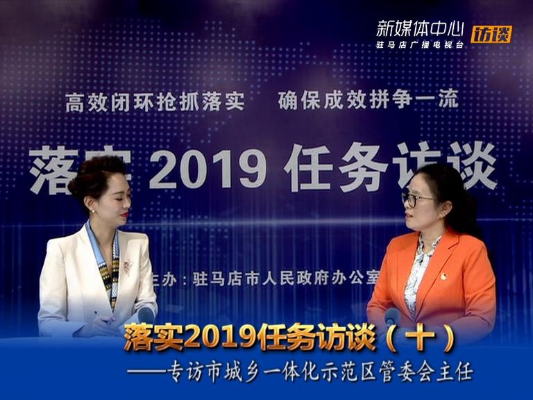 落实2019任务访谈--市城乡一体化示范区管委会主任马桂荣