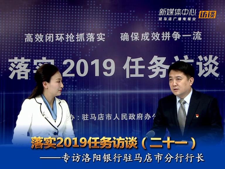 落实2019任务访谈--洛阳银行驻马店分行行长虎林