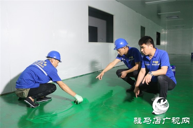 强耐徳环氧自流平工艺助力正阳淘儿宁十万级净化车间扩建