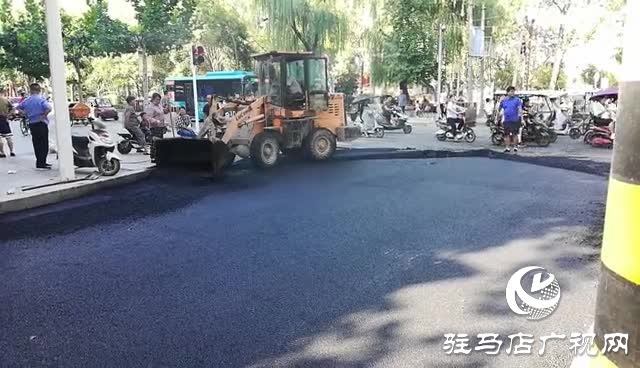 迎盛会 保畅通 市区多条道路整修路面