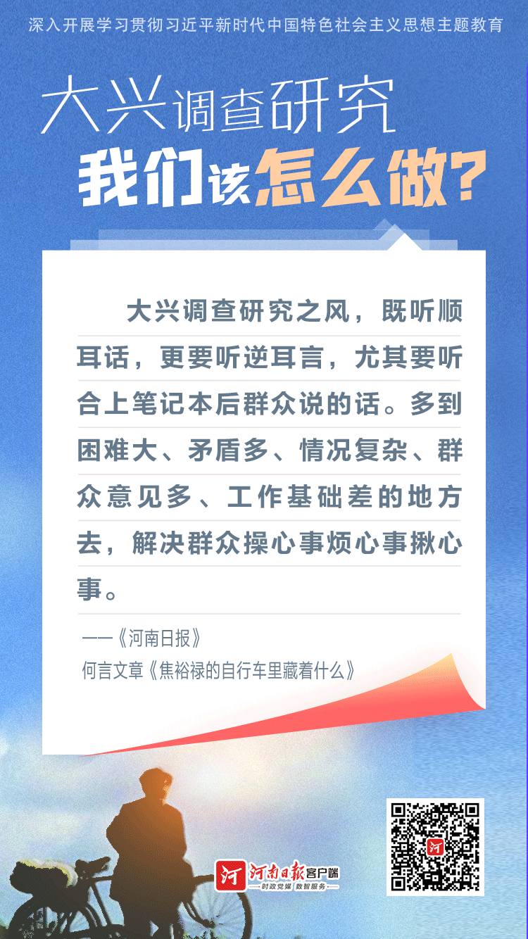海报丨大兴调查研究，我们该怎么做？