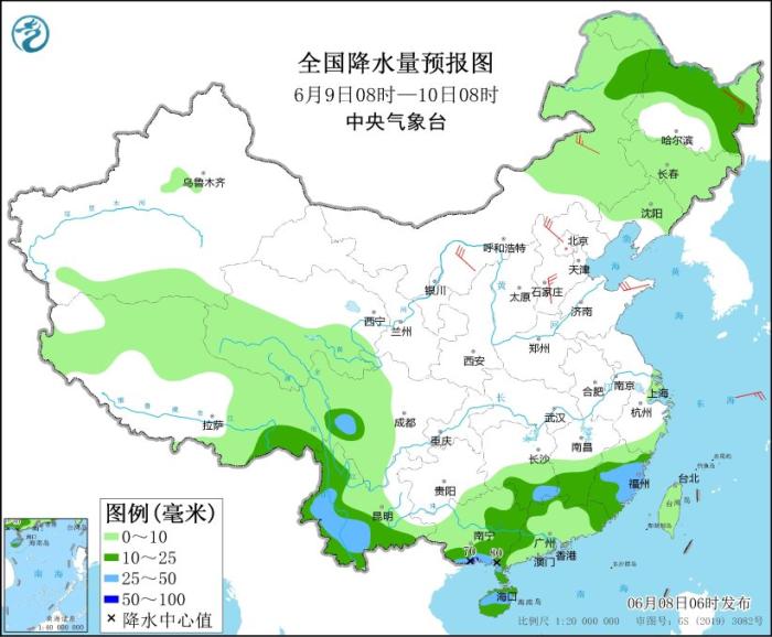 江南华南等地部分地区将有大到暴雨 京津冀等地有高温天气