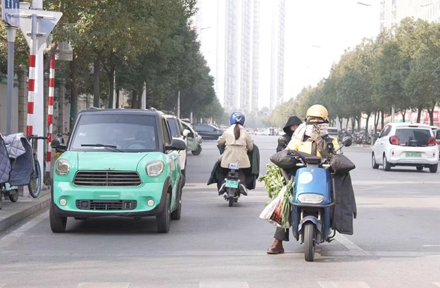 马路“低头族”  安全隐患多