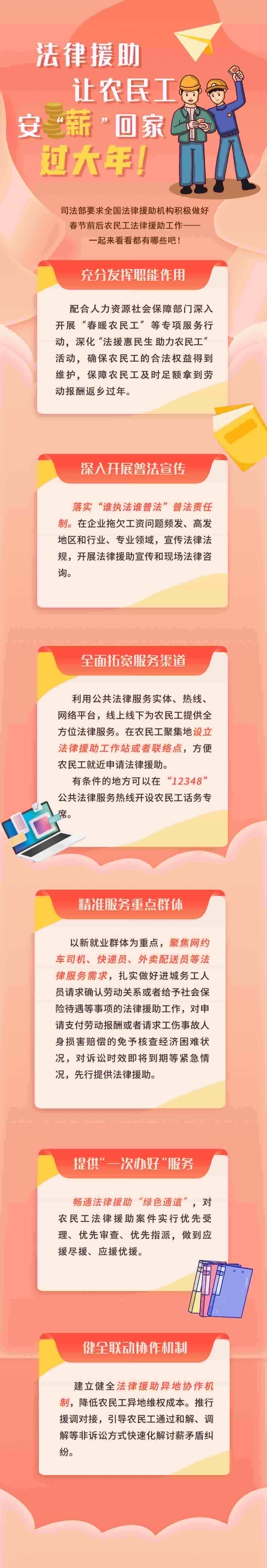 事关春节前后农民工法律援助，司法部这样部署