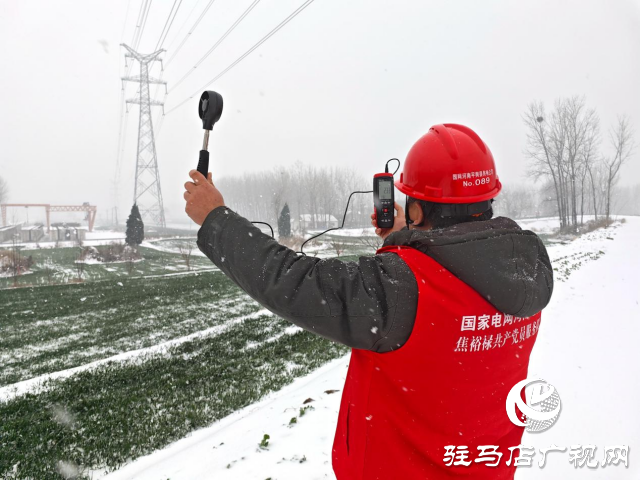 国网平舆县供电公司：踏雪破冰护电网  寒潮逆行保民生