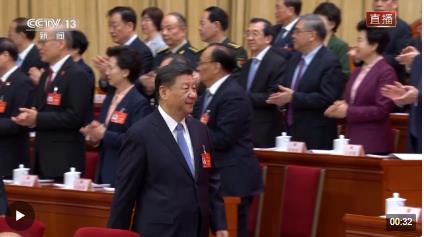 独家视频丨十四届全国人大二次会议举行第二次全体会议 习近平等党和国家领导人出席