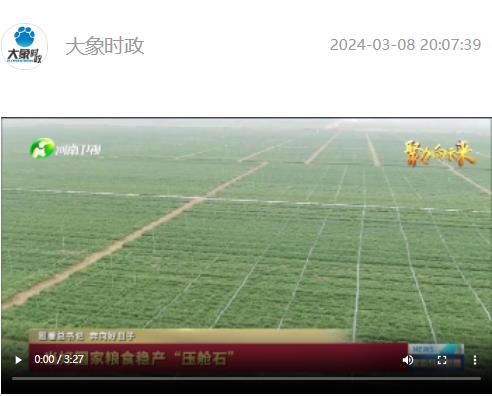 当好国家粮食稳产“压舱石”|跟着总书记 奔向好日子