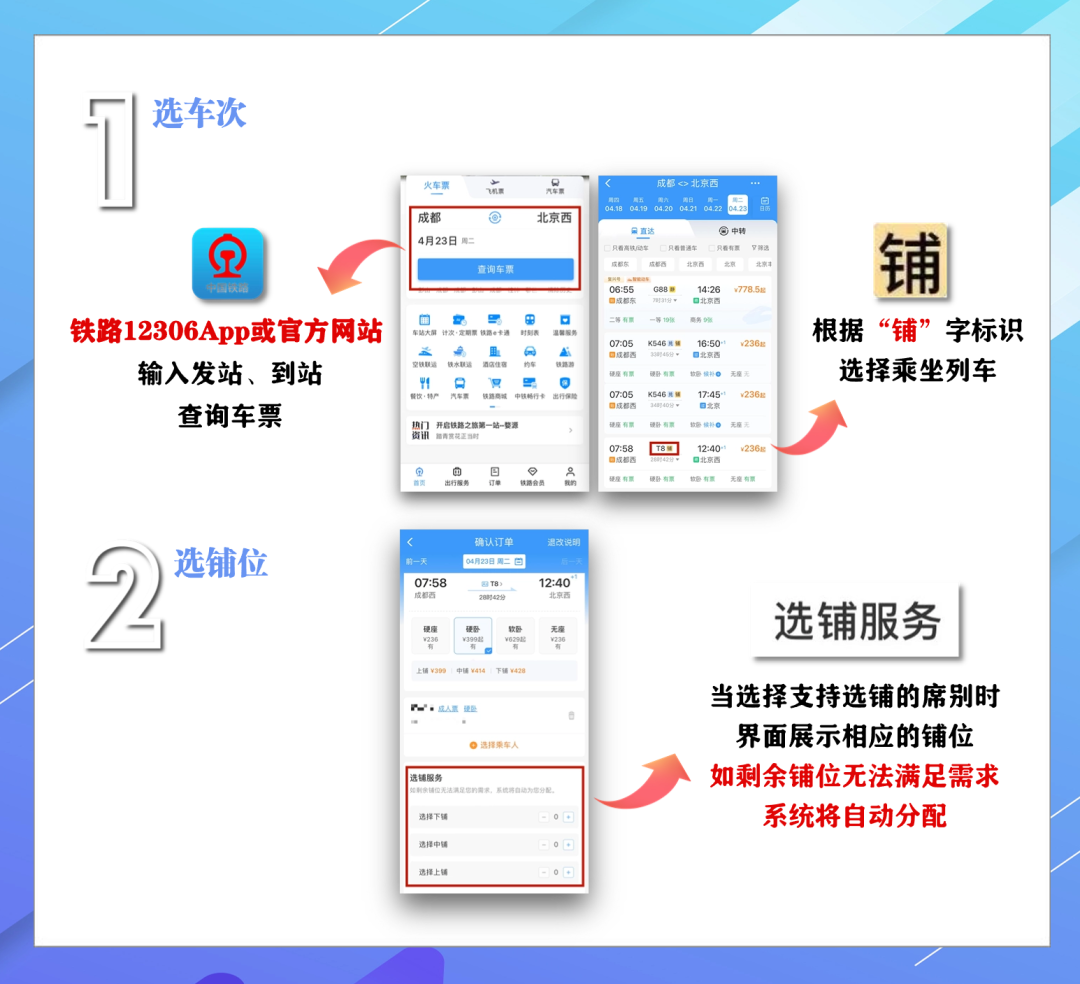 买火车票如何选铺位，详解来了