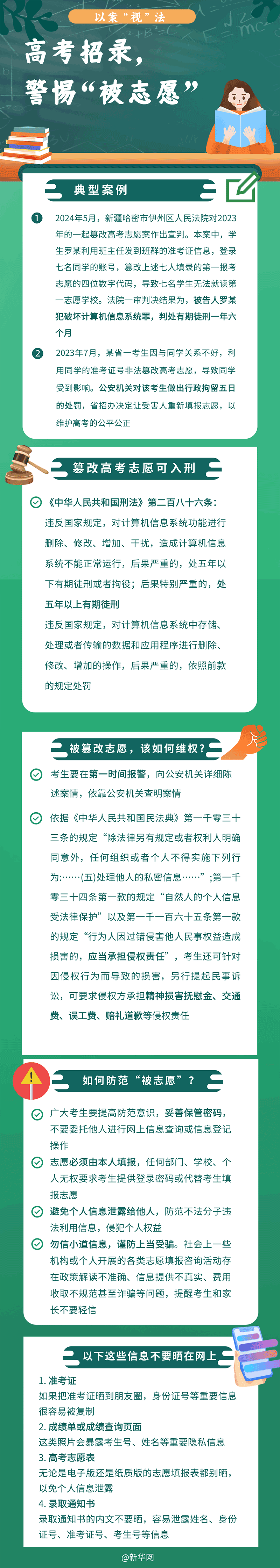 以案“视”法丨高考招录，警惕“被志愿”