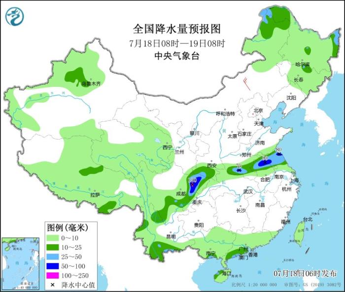 中央气象台：黄淮地区及四川盆地等地仍有强降雨