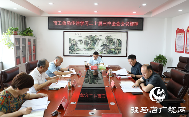  驻马店市工业和信息化局召开党组会传达学习贯彻党的二十届三中全会精神