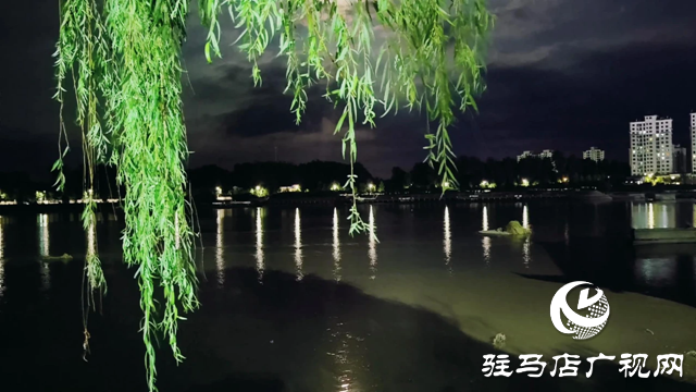 泌阳县泌水河公园：璀璨灯光扮靓小城夜景