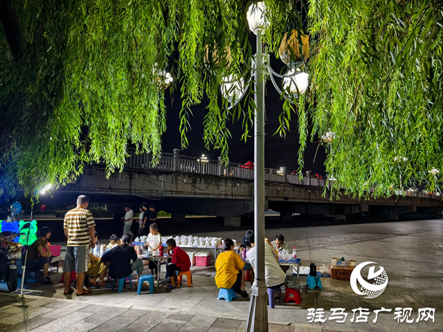 泌阳县泌水河公园：璀璨灯光扮靓小城夜景