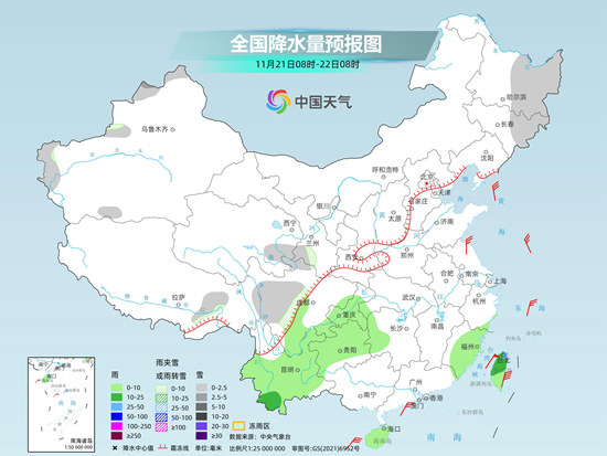 我国天气进入短暂平静期 23日起寒潮携大风降温雨雪来袭