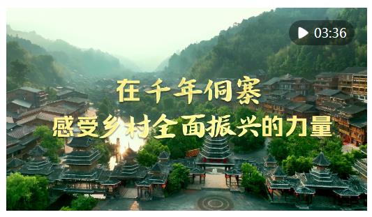 时政Vlog｜在千年侗寨，感受乡村全面振兴的力量