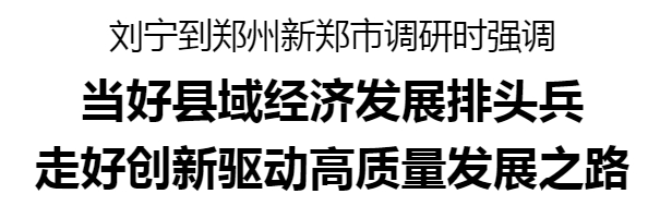 刘宁到郑州新郑市调研