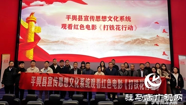 平舆县宣传思想文化系统组织观看红色电影《打铁花行动》