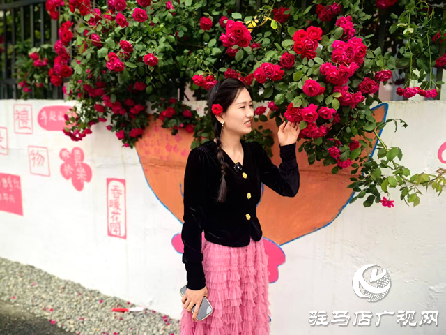 蔷薇绽放 幼儿园老师绘就网红打卡地